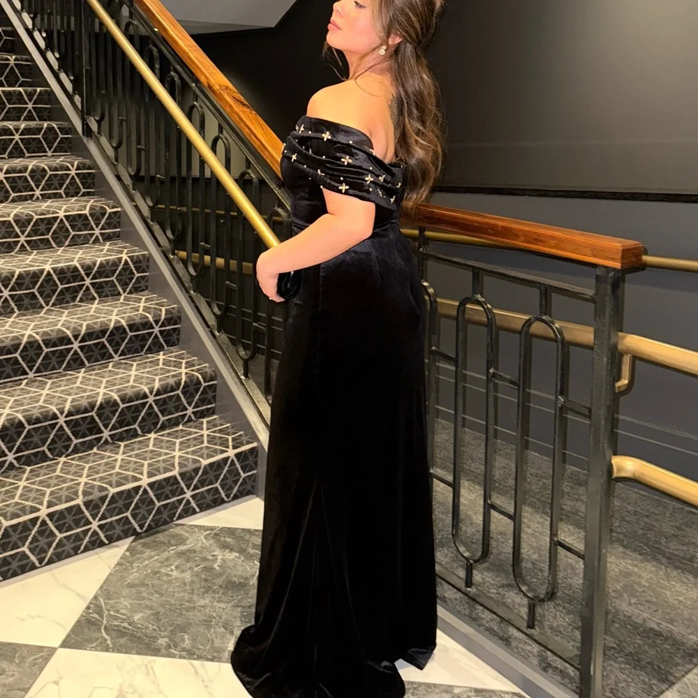 Club L London WEST END Embellished Bardot Gown - Picture 3 of 5